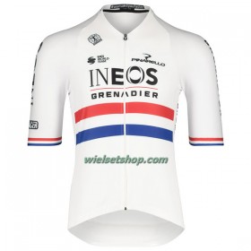 Fietskleding (Fietsshirt + Korte Koersbroek) 2022 INEOS Grenadiers Britse Kampioenschap - Wit